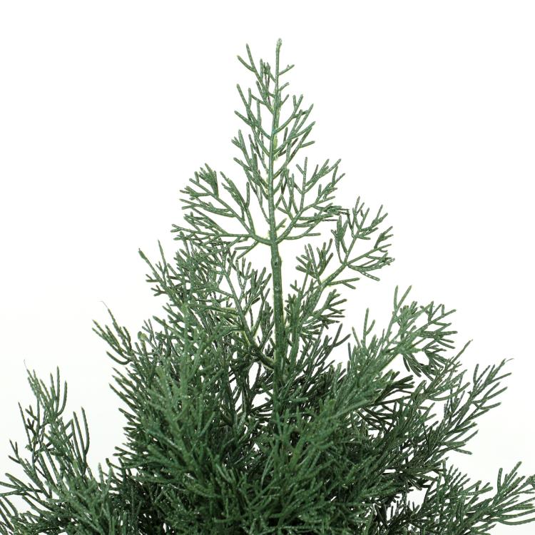 Artificial faux cedar Christmas tree branch tips, dark green