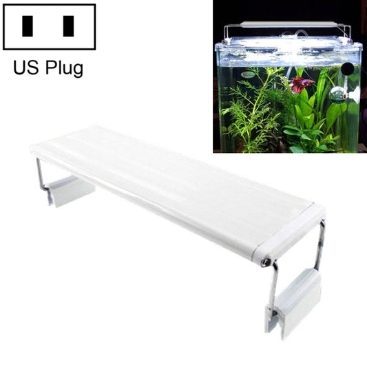 White ultra-thin LED aquarium bracket light with US plug and mounting clamps