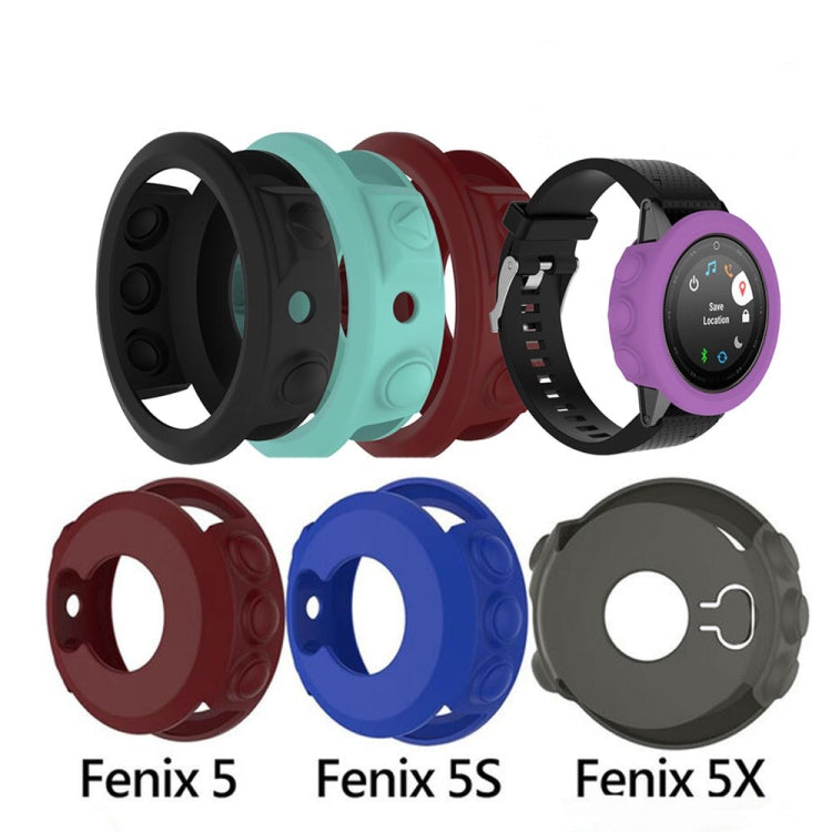 Assorted silicone protective case colors with cutouts for Fenix 5/5S/5X