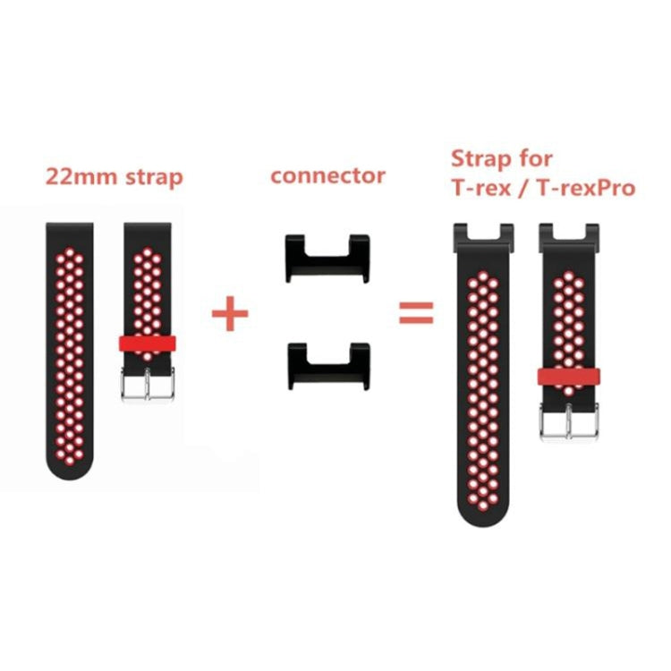 22mm watch strap connector kit with two black clips for band attachment