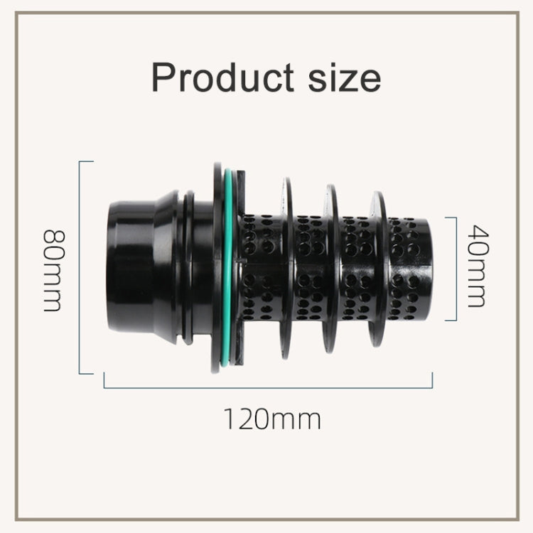 Turbo boost connector size diagram: 120mm long, 40mm wide, 80mm high