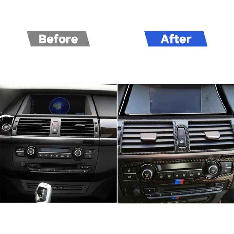 Installed navigation frame sticker around dashboard vents, centered control area