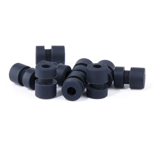 Set of rubber damping shock rings with M2 screw holes, dark blue-black pieces