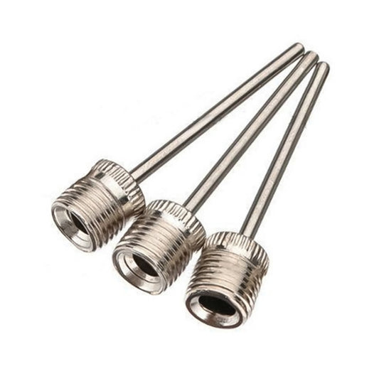 Metal pump needles with threaded ends, three-piece close-up