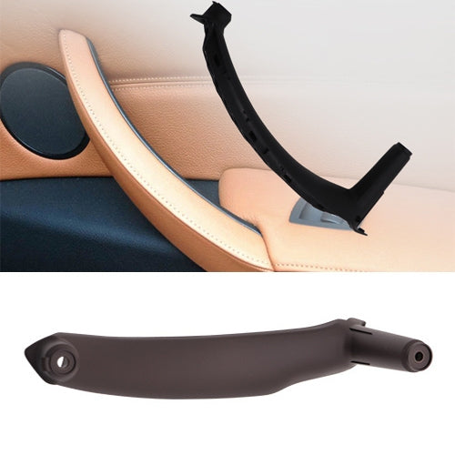 Inner door armrest handle pull, dark gray lever with mounting pin ends