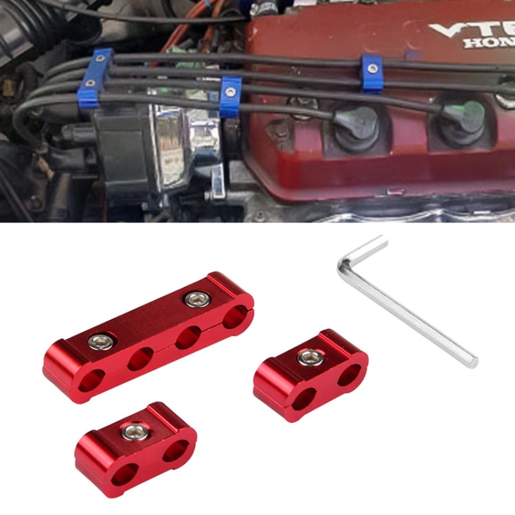 Red wire separator divider clamps set with hex key, three-piece kit