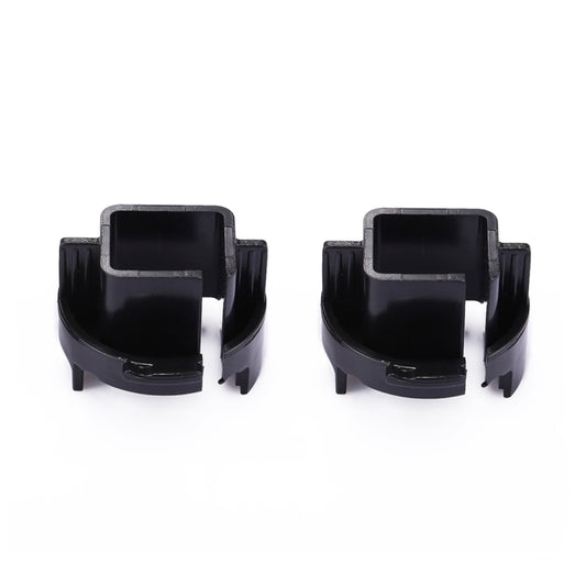 H7 HID bulb base retainer adapter, black plastic holders with rectangular openings