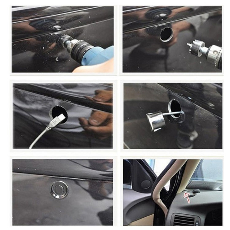 Car reverse backup radar buzzer unit with mounting clip and wiring connector