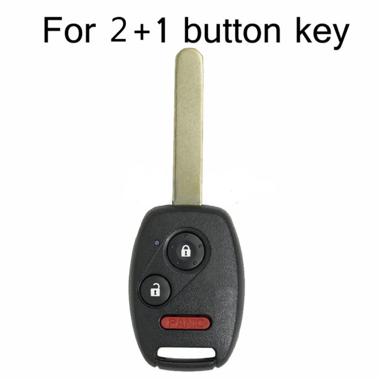 HONDA 2+1 car key fob shell with metal key blade, black buttons and lock icon