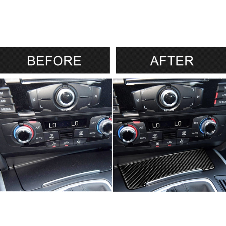Car dashboard storage lighter panel sticker with carbon fiber-look black weave finish