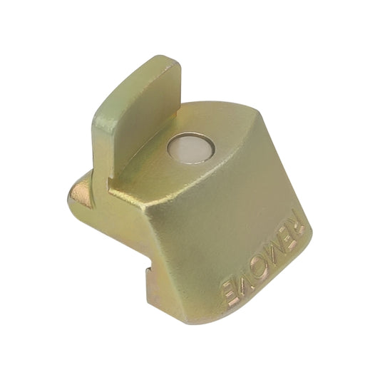 Car stretch belt remover/installer tool, gold metal clip with round hole