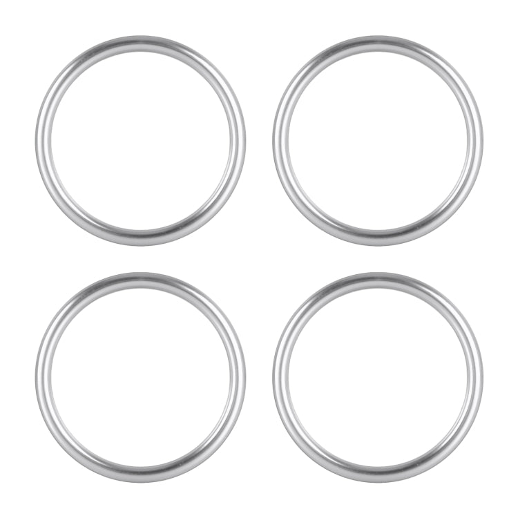 Set of 4 metal decorative air vent rings, silver color rings.