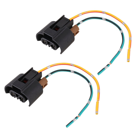 Pair bulb holder socket connectors with female terminals and wire leads