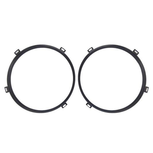 7-inch black metal headlight mounting bracket rings, pair of two