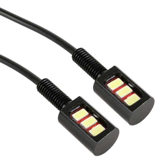 Blue LED license plate lights, black housings with 3 SMD LEDs each