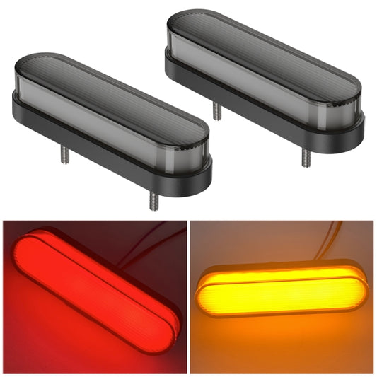 Double-color LED brake light bar pair with black housing, clear lens, and mounting studs