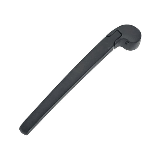 Black rear wiper arm with blade holder end, single-piece long bar