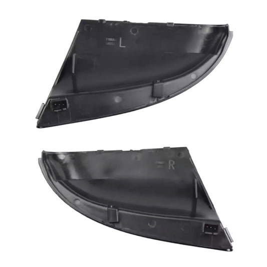 Left and right LED rearview mirror turn signal light covers with wiring ports.