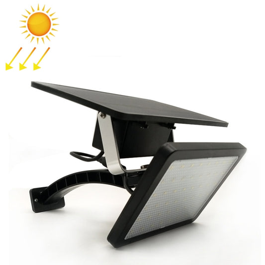 Black solar outdoor street lamp with detachable LED light panel and mounting bracket