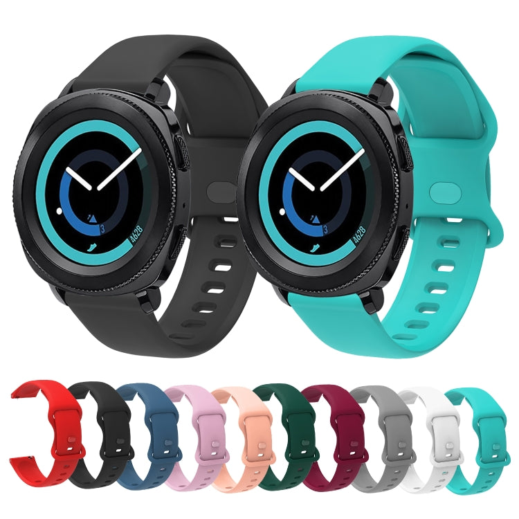 For Xiaomi Haylou RT RS3 LS04 / LS05S Universal Inner Back Buckle Perforation Silicone Replacement Strap Watchband, 20mm, 22mm