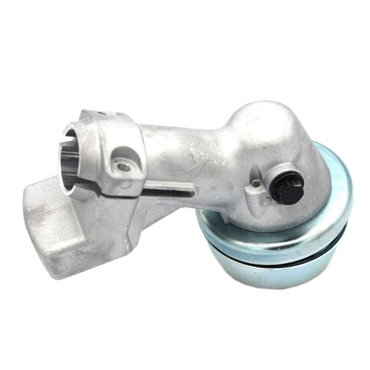 Metal lawn mower gear box working head with pulley and mounting flange