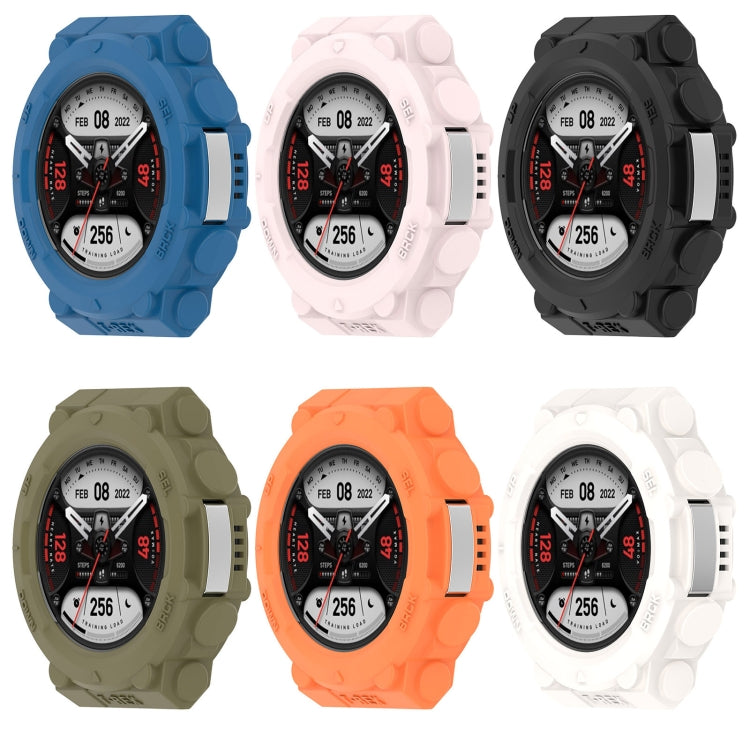 Set of Armor hollow TPU watch cases with raised bezel in multiple colors for Amazfit T-Rex 2