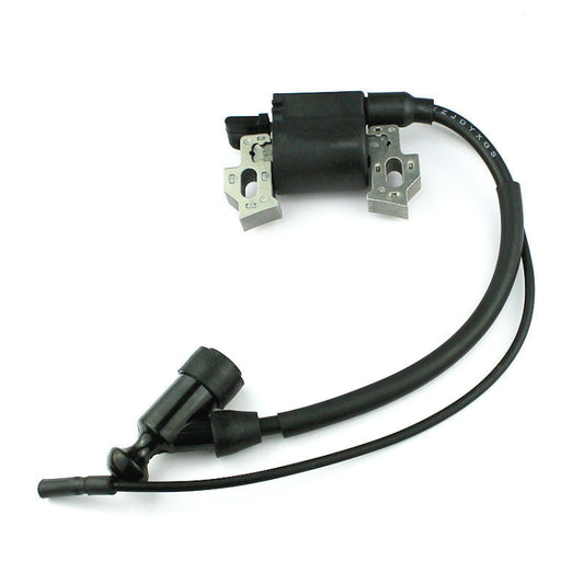 Ignition coil assembly with two mounting terminals and black cable lead wires