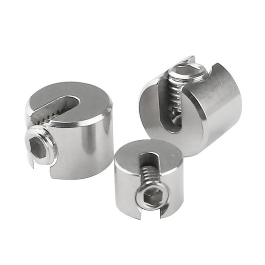 Stainless steel wire rope fixed clips set with threaded studs and cable
