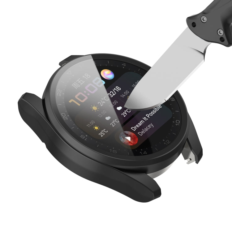 PC + Tempered Glass Integrated Protective Watch Case, For Huawei Watch3 Pro New