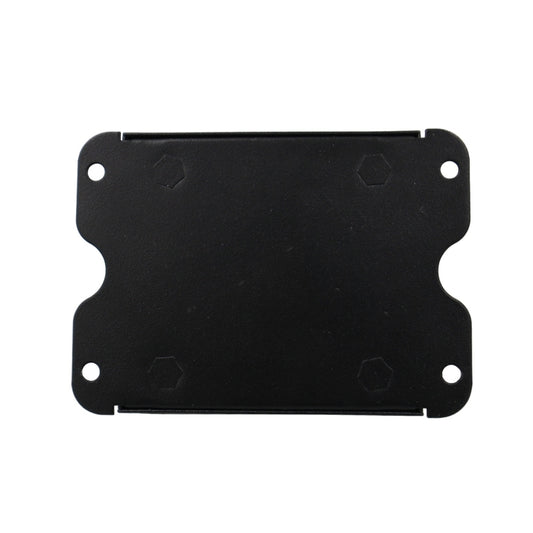 Back plate of black LED dimmer controller with mounting holes