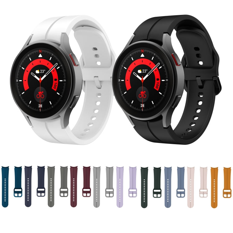 Silicone watch band set with multiple colors, each with buckle and strap holes