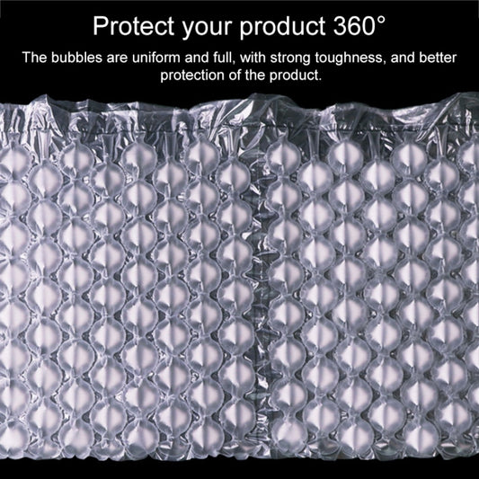 Silver inflatable air-cushion packaging film sheet with dense repeating gourd bubbles