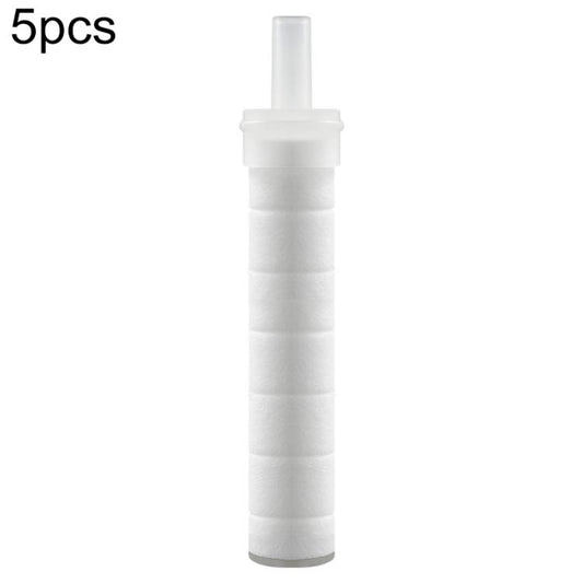 White shower water filter cartridge, cylindrical PP cotton insert, 16.5 x 2.6 cm