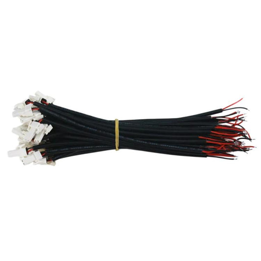 Electric scooter taillight battery cable harness with multiple white connectors and black wires