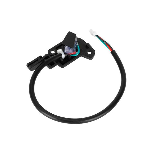 Black brake handle hall effect sensor bracket with wiring and small connector