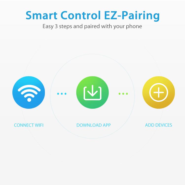 EZ-pairing screen with WiFi connection icons for the soil sensor