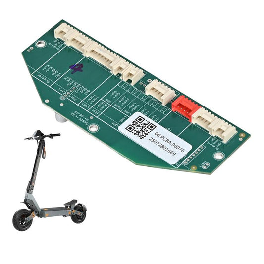Electric scooter display mainboard control circuit board with connector and QR label