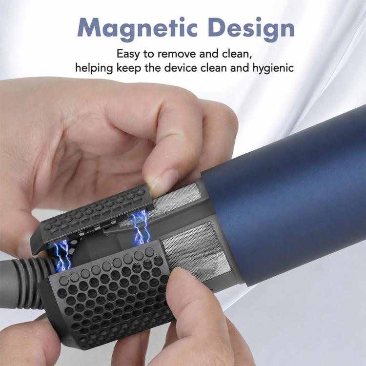 Replacement filter mesh for magnetic hair curler, black mesh removed with magnets
