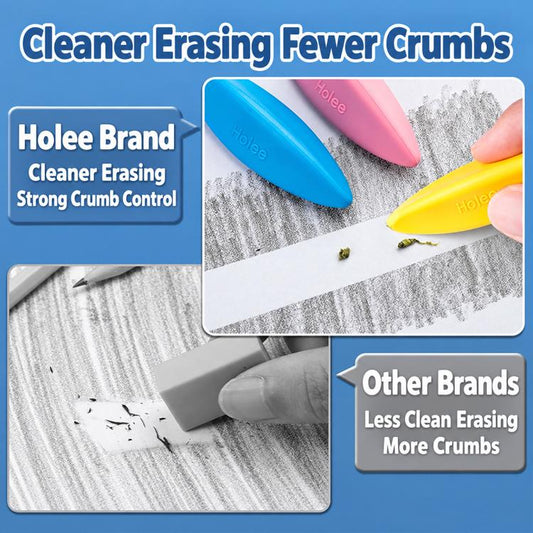Dust-free rhombus erasers on card with strong crumb control style design.