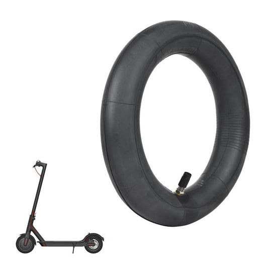 8.5-inch inflatable inner tube for electric scooter, black rubber with valve stem