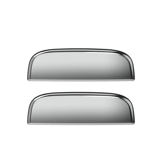 Car door handle protective cover pair, arched chrome mirror trim
