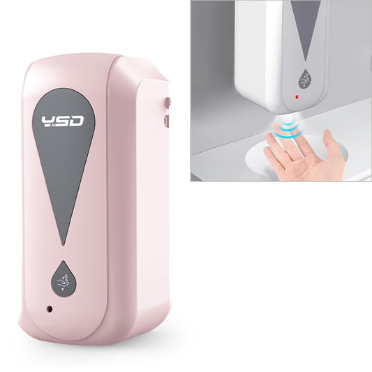 Pink touchless hand sanitizer spray dispenser with USD logo and sensor panel
