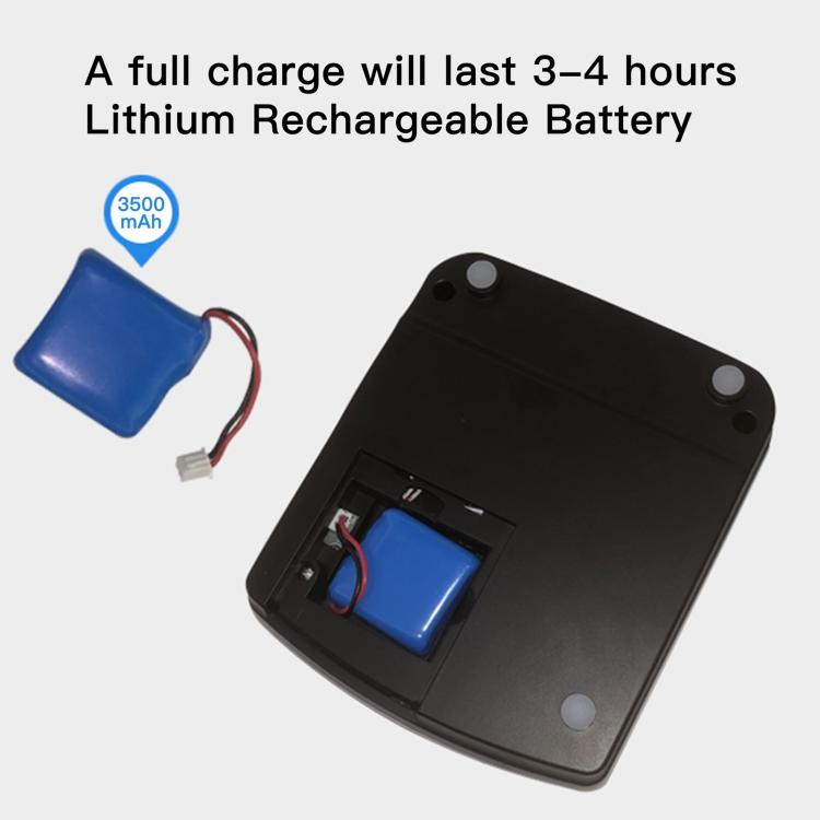 Rechargeable battery compartment for portable money detector with blue battery installed