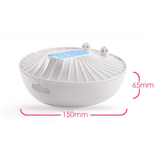 Compact white portable ultrasonic fruit dishwasher with blue inner tank
