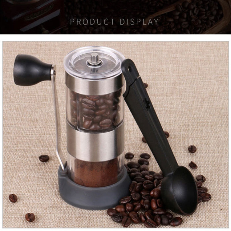 Coffee machine cleaning tool set with black scoop and stainless measuring container