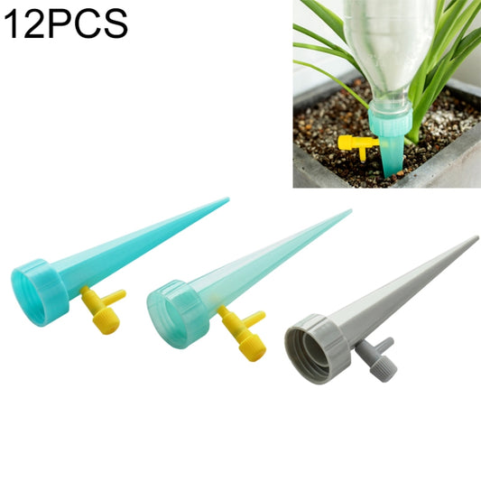 Curved transparent drip irrigation arrow with yellow valve tip (set of 12)