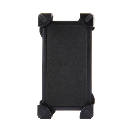 Black universal phone mount with four corner grips for secure holding