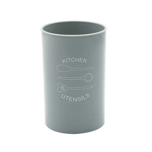 Gray silicone kitchen utensil bucket with 'KITCHEN UTENSILS' icon