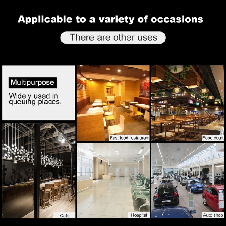 Wireless restaurant paging system shown for use in multiple indoor venues
