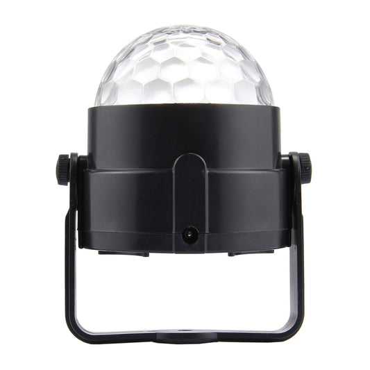 Black rotating disco light with protective lens dome and adjustable side knobs